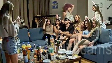 Reallifecam - Playboy Theme Party Hot Girls dance and drink in livingroom 23.07.2024